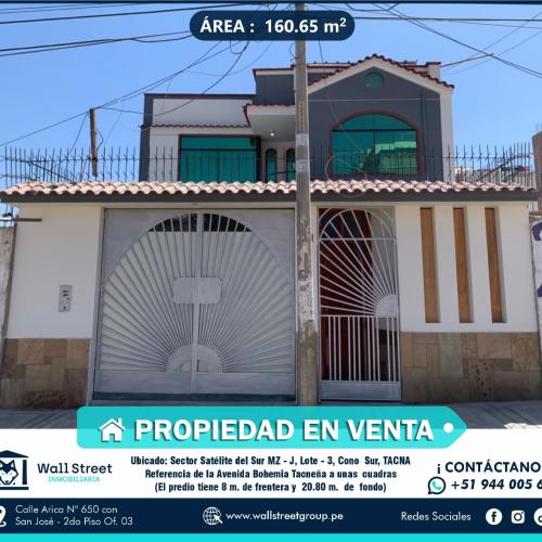 103 Av. Bohemia Tacneña, del Grifo Satélite cuadras para abajo.