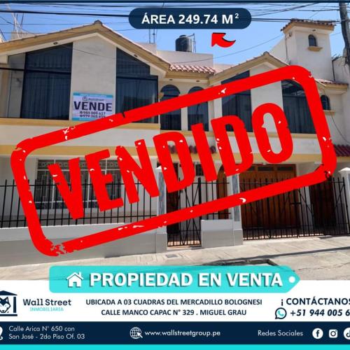 103 Plaza Miguel Grau, a tres cuadras del Mercadillo Bolognesi.